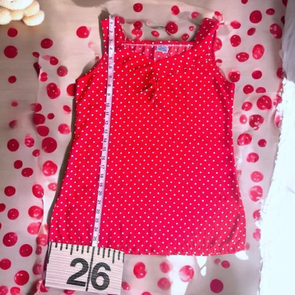 Girl’s Matching Cari Set l Red & White Polka Dots l Sleeveless l 8 l EUC